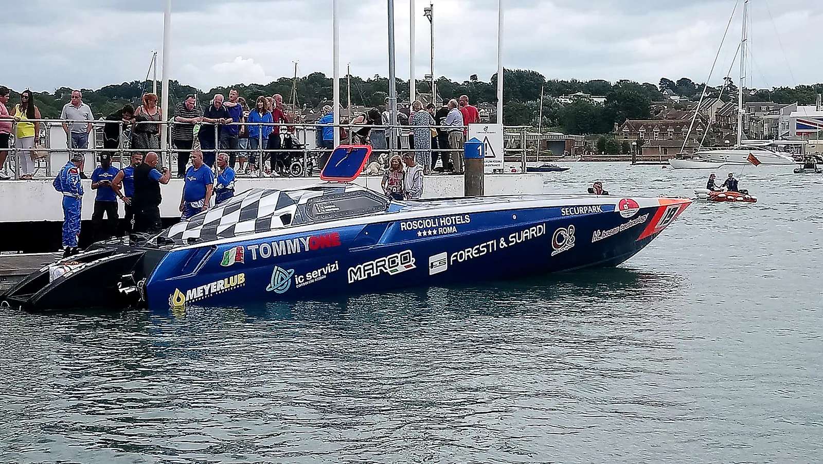 Tommy One in the harbour on race day