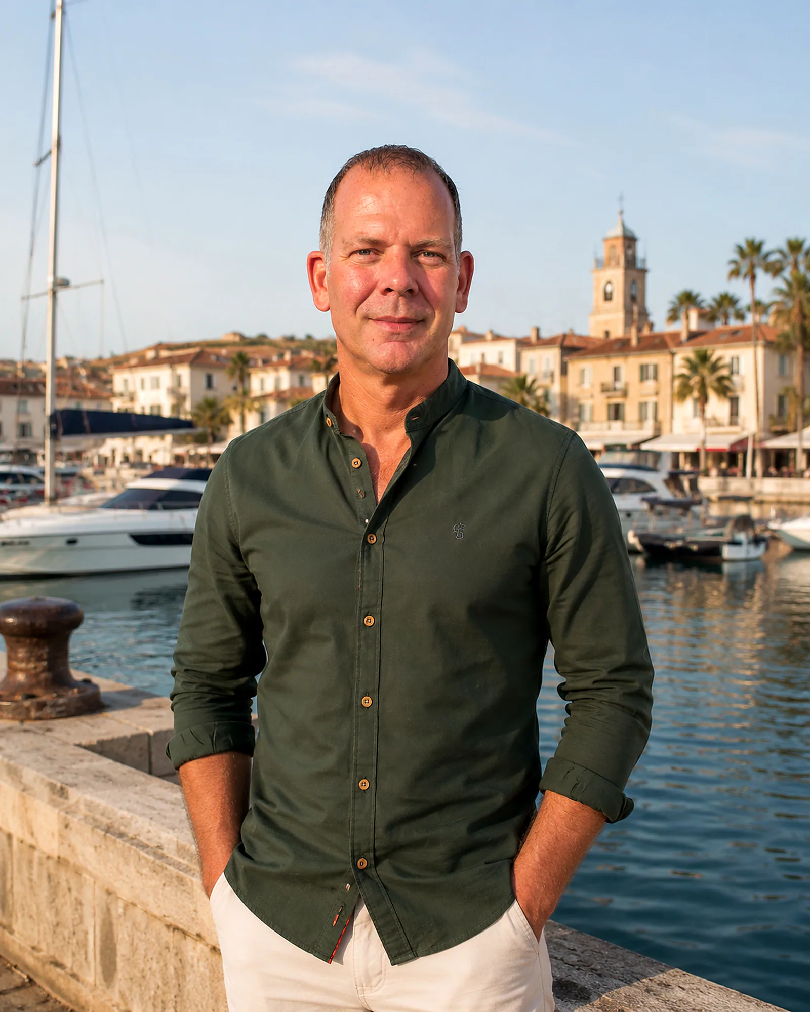 Mark Wilson, Tommy One team owner, principal and driver, photographed at the harbour
